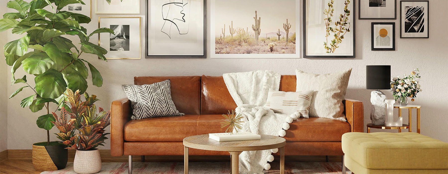 Beautiful living spaces with natural lighting